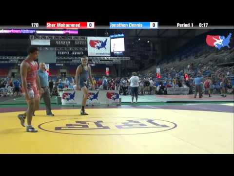 Fargo 2012 170 Round 1: Sher Mohammed (New York) vs. Jonathen Dennis (Washington)