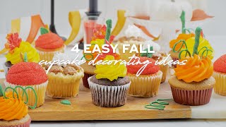 4 Easy Fall Cupcake Decorating Ideas