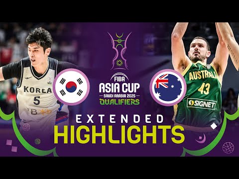 Korea 🇰🇷 v Australia 🇦🇺 | Extended Highlights | FIBA Asia Cup 2025 Qualifiers