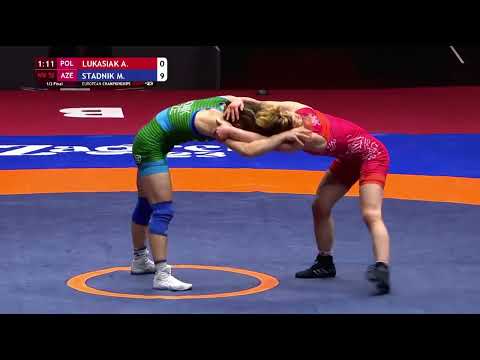 Mariya STADNIK (AZE) vs Anna LUKASIAK (POL)   1/2 final 50 kq