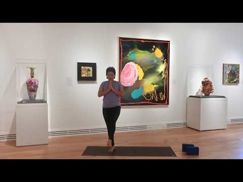 Art Inspired Yoga featuring: "Embraced  Yellow and Pink" by Jules Olitski