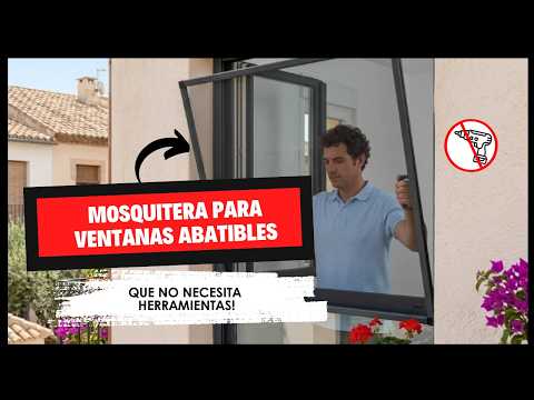 Mosquitera fija sin taladrar para ventanas abatibles