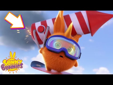 Turbo uses a rocket to fly through the air, but something goes wrong! | Sunny Bunnies
