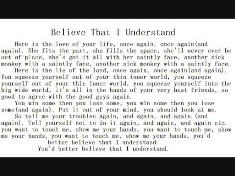 Believe That I Understand - Magazine