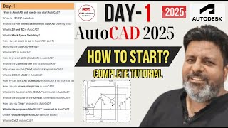AutoCAD 2025 Day 1: Learn Line, Offset, Fillet & Chamfer - Make Your First Drawing Fast! (Hindi)