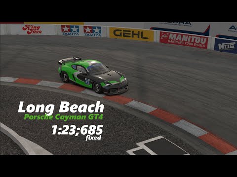 Iracing Porsche Cayman GT4 Long Beach - Hotlap 1:23;6 fixed - Falken GT4 Challenge
