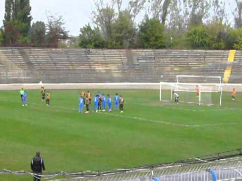 Faza pe poarta in meciul Dacia Unirea - Ceahlaul Piatra Neamt