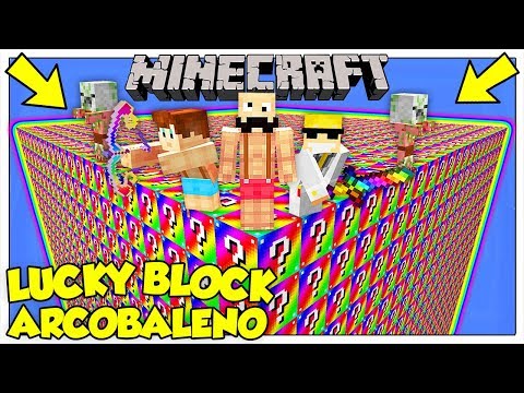 LA SFIDA DEI LUCKY BLOCK GIGANTI ARCOBALENO! - Minecraft ITA