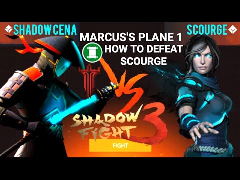 shadow fight 3|MARCUS'S PLANE 1|How to defeat SCOURGE|How to beat SCOURGE on INSANE|👊🏻👊🏻