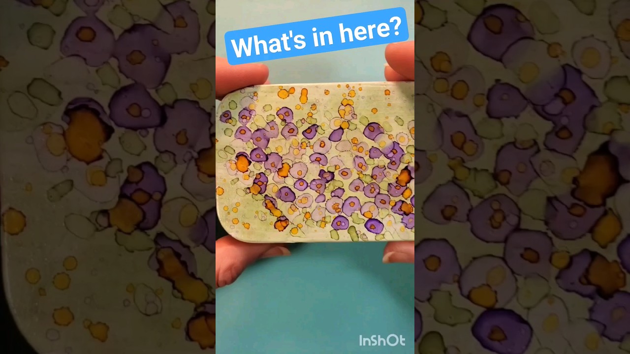 what's in the tin? #art #alcoholink #shorts