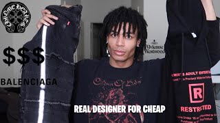 How to get DESIGNER CLOTHES for CHEAP | BALENCIAGA, RICK OWENS, VIVIENNE WESTWOOD (Affordable)