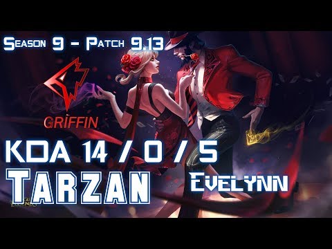GRF Tarzan EVELYNN vs SYLAS Jungle - Patch 9.13 KR Ranked
