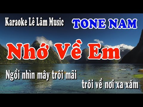 Nhớ Về Em - Karaoke Tone Nam - Cha Cha Cha Lê Lâm Music