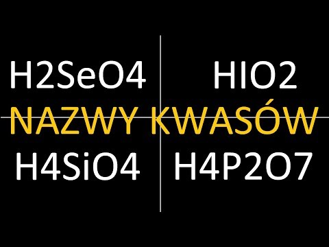 NAZWY I WZORY SUMARYCZNE KWASÓW NIEORGANICZNYCH