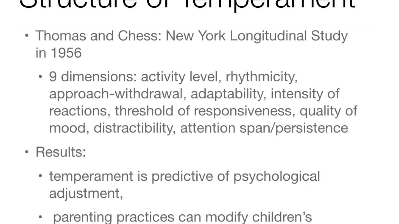 Development: 11.1 Temperament