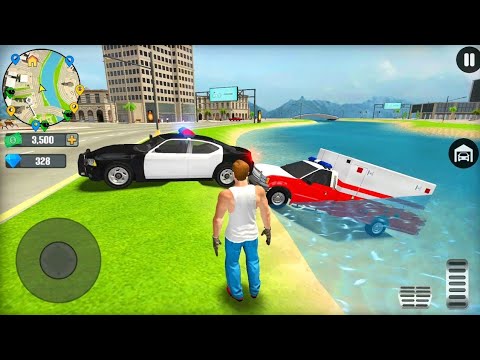 Bus, Bike and Police Helicopter in Open World Game #gameplay