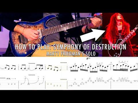 HOW TO PLAY: SYMPHONY OF DESTRUCTION GUITAR SOLO | MEGADETH | GUITAR LESSON by RICCARDO GIOGGI