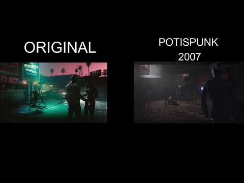CYBERPUNK 2077 2018 TRAILER VS POOTISPUNK 2007 COMPRASION