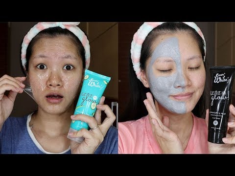 REVIEW EVERWHITE LET IT GLOW PEEL OFF MASK & CLAY MASK