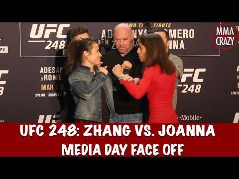 UFC 248: Zhang Weili vs. Joanna Jedrzejczyk Media Day face off