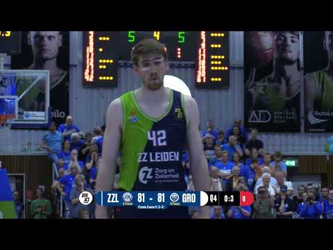 Laatste 2m40s van Zorg en Zekerheid Leiden - Donar Groningen, finale Game 5 (29 mei 2023)