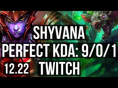 SHYVANA vs TWITCH (JNG) | 9/0/1, Legendary | EUW Master | 12.22