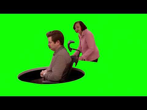 Green Screen Ron Swanson's New Desk Meme | Parks and Recreation Meme