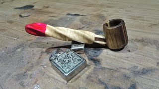 Making a TWISTED Wooden PIPE