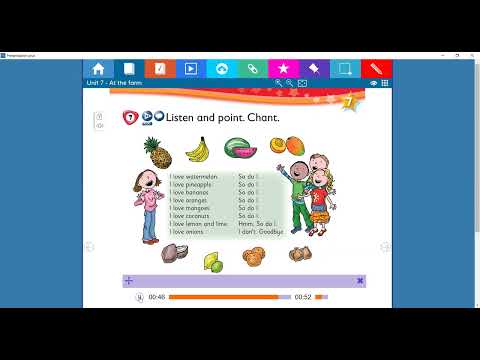 Kid's Box 2 Unit 7 Chant: At the farm Fruit and Vegetables/ So do I