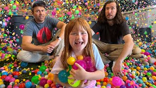 RAiNBOW EXPLOSiON with Mark Rober and Adley!! Crazy Science Day at Crunchlabs! Rockets & ice cream