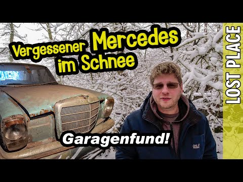 Mercedes /8 Garagenfund im tiefen Schnee | Lost Place Adventure im Sauerland W115 Benz