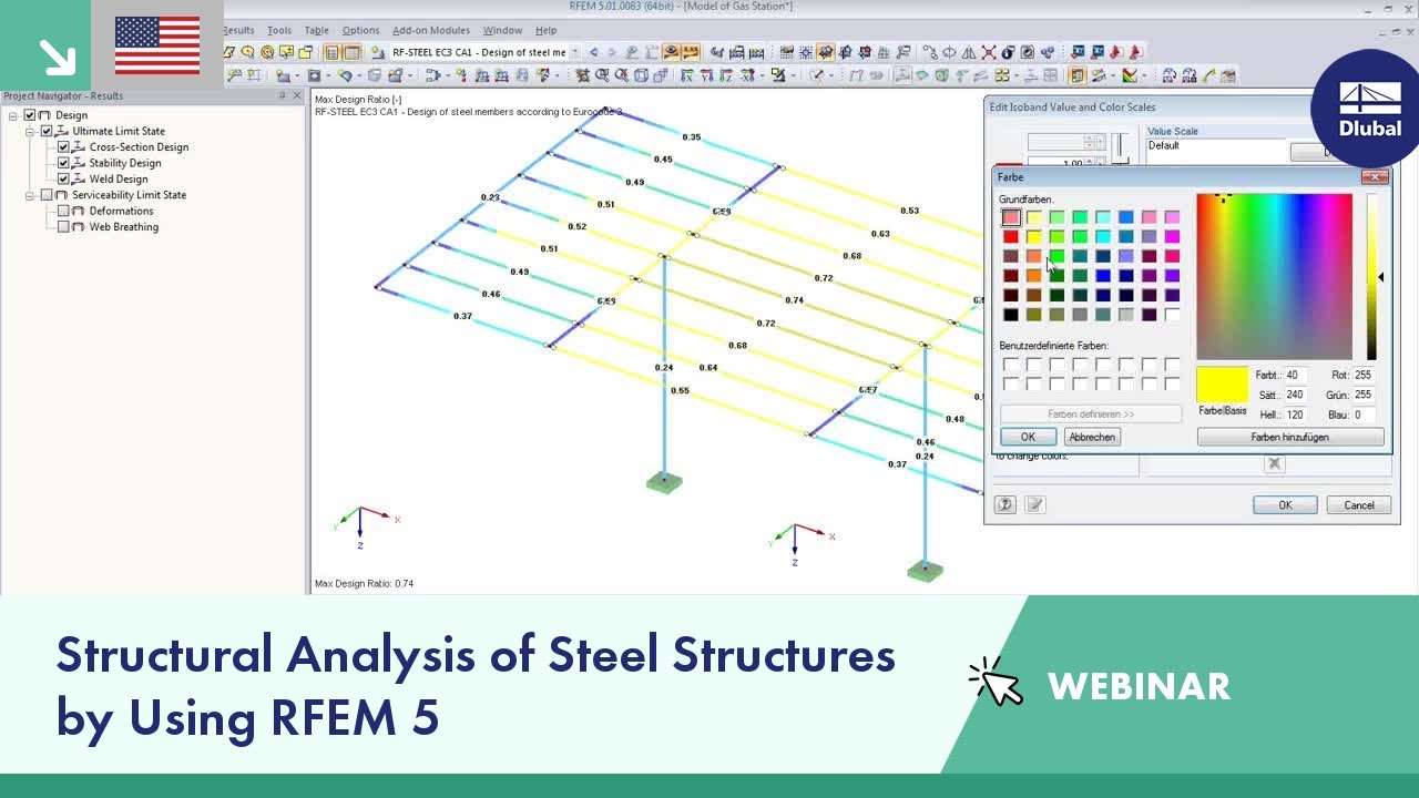 Webinar: Structural Analysis of Steel Structures by Using RFEM 5