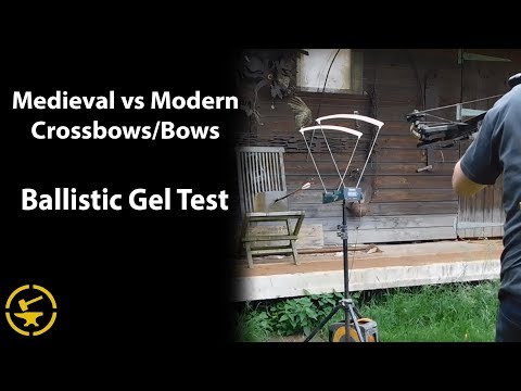 Medieval vs Modern Crossbows/bows Ballistic Gel Tests
