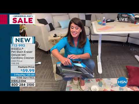 BISSELL Pet Stain Eraser Deluxe Ion Cordless Carpet Clea...