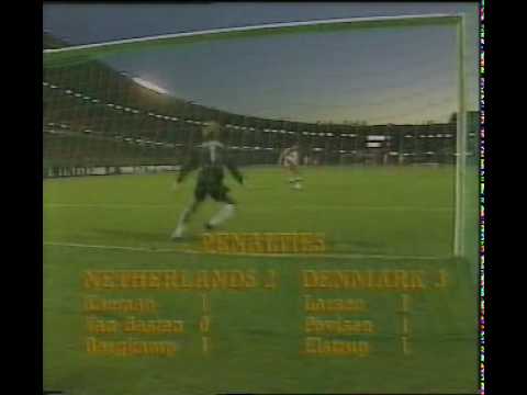 Lars Elstrup Scores in Penalty Shot Out Euro 92 Semi Final.
