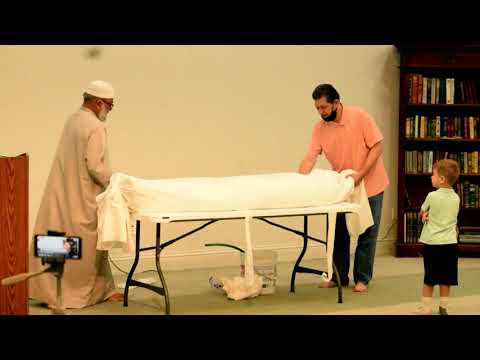 Preparation for Janaza by Sheikh Muni Khan Imam at IMOF  Friday, ‎July ‎23, ‎2021 part 3