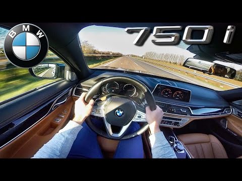 BMW 7 series 750i TOP SPEED 4.4 V8 BiTurbo 260 km/h on AUTOBAHN | xDrive & M Sport