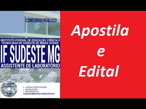 Edital Apostila ASSISTENTE DE LABORATÓRIO Concurso (IF Sudeste MG)