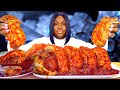 SEAFOOD BOIL MUKBANG 2X SPICY LOBSTER TAILS KING CRAB CLAW Bloveslife SEAFOOD MUKBANG