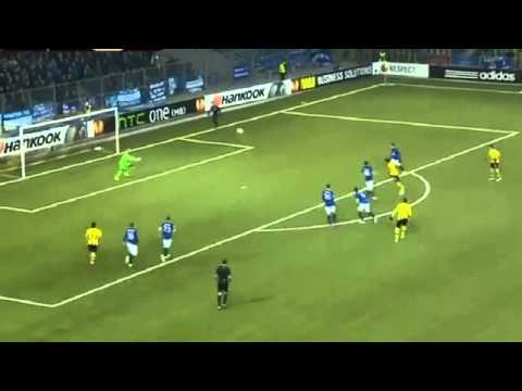 Guillaume Hoarau Great Goal Young Boys 1 - 0 Everton 2/19/2015 UEFA Europa League