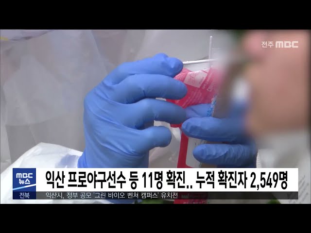 익산 프로야구선수 등 11명 확진 누적 확진자 2,549명