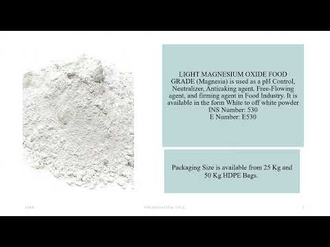 Light Magnesium Oxide Food Grade