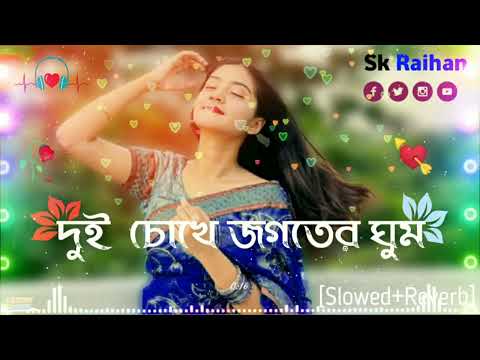 তোর দুই চোখে জগতের ঘুম || Tor Dui Chokhe Jogoter Ghum || James (Slowed+Reverb) Lofi Song Sk Raihan