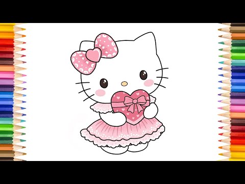 How to draw HELLO KITTY | Easy Drawing Step by Step for beginners