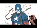 How To Draw Captain America Step By Step Marvel