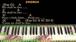 We Shall Be Free (Garth Brooks) Piano Lesson Chord Chart with Chords/Lyrics
