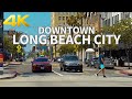LONG BEACH REOPENS - Walking Downtown Long Beach City, Los Angeles, California, USA - 4K UHD