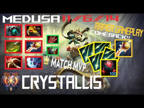 Crystallis Medusa Carry Gameplay Patch 7.31b - Dota 2 Full Gameplay player perspective