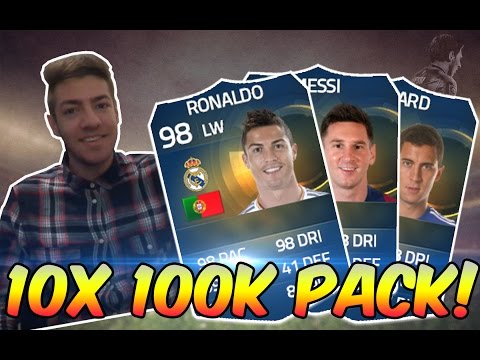 FIFA 15 - OMG 10x 100K PACKS!! BEST OF TOTS PACK OPENING w FACECAM!