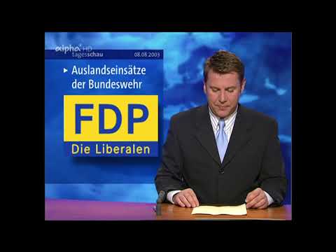 Tagesschau von 2003 - vom 08.08.2003 - #Nachrichten #Politik - Tagesschau vor 20 Jahren / 20 Uhr